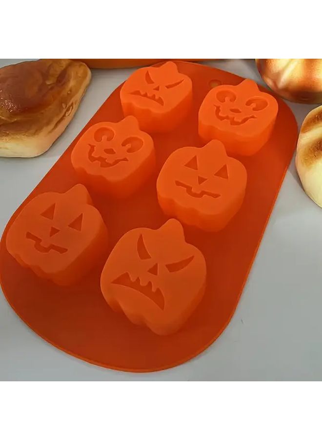 Orange Pumpkin Halloween Silicone Baking Mold Nonstick Surface Cake Pan - Image 5
