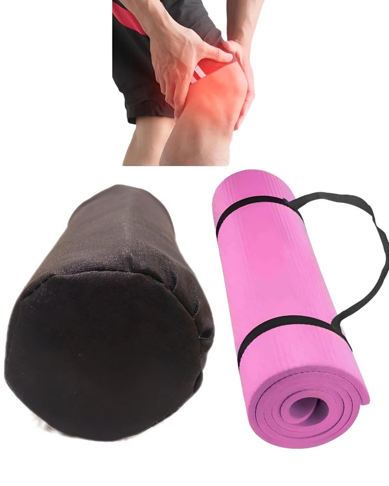 FLY LITE Flylite Knee Exercise Roller with FREE Exercise Mat, Knee Support, Deep Tissue Massage Roller for Knee Exercise, Muscles Recovery & Physiotherapy | Home Gym Fitness Equipment for Full Body Relaxation and Flexibility - Image 1