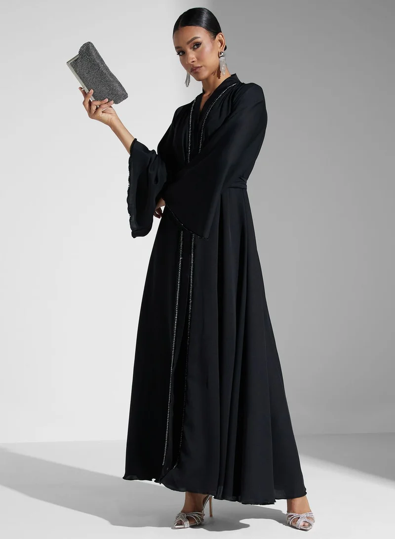 Khizana Embellished Detail Abaya