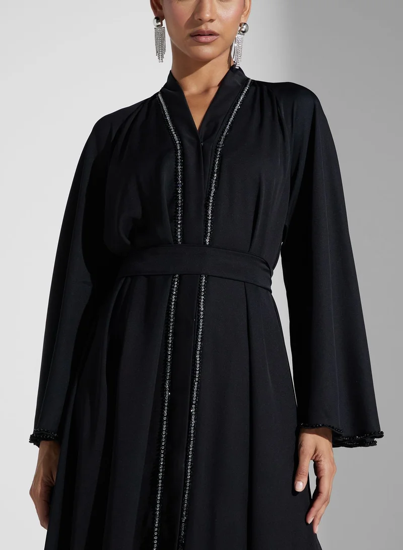 Khizana Embellished Detail Abaya