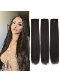 Thick Long Straight 3Pcs Set Clip In On Hair Extensions For Women Girls (24 Inch (Pack Of 3), Black Brown Straight) - pzsku/ZCA184DAF2BD400029709Z/45/_/1721558253/d8d6f429-425a-4f12-ab69-2e90d226a830