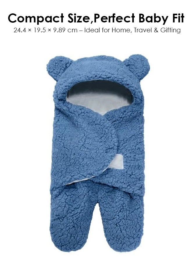 Cute 'n' Cuddle بطانية لف الرضيع، لفافة ناعمة للغاية للرضع، بطانية ب hooded للرضع - Image 3