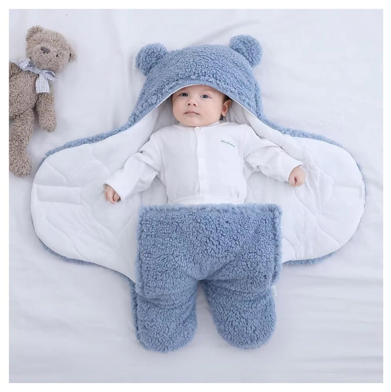 Cute 'n' Cuddle بطانية لف الرضيع، لفافة ناعمة للغاية للرضع، بطانية ب hooded للرضع - Image 1