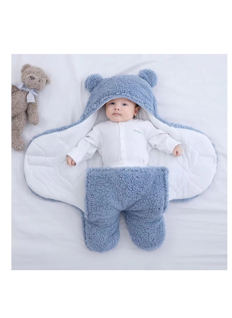 Cute 'n' Cuddle Baby Swaddle Blanket, Ultra-Soft Swaddling Wrap For Infant, Unisex Baby Hooded Swaddle,  - Image 1