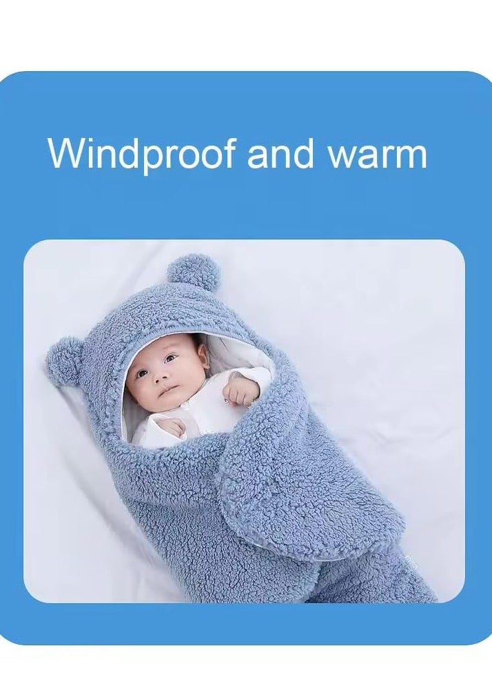 Cute 'n' Cuddle Baby Swaddle Blanket, Ultra-Soft Swaddling Wrap For Infant, Unisex Baby Hooded Swaddle,  - Image 2