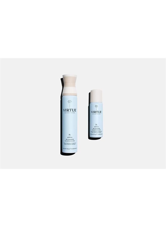 VIRTUE شامبو جاف 4.5 أونصة سائلة | خفيف الوزن، غير مرئي، بدون رائحة | يزيل الزيت والرائحة | خالي من الكبريتات، خالي من البارابين، آمن للألوان، نباتي - Image 2