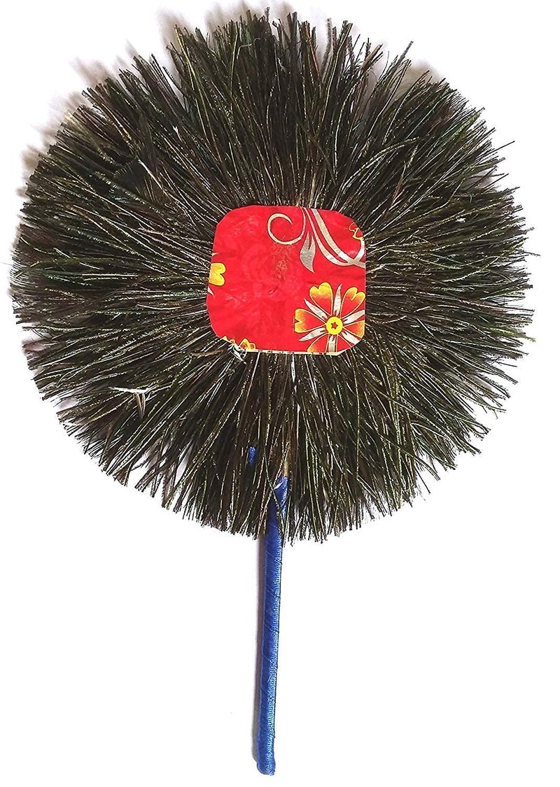 PARNAIRA PARNAIRA Natural Peacock Feather More Pankh Fan Tails Original Full Length Laddu Gopal Handmade Morpankh Peacock Feather Dress Pack of 1 - Image 2