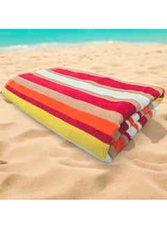 Kassino Premium Striped Oversized Beach Towels (90 x 180cm) - 100% Cotton, Soft & Quick-Dry, Double Stitched for Durability, Perfect towels for Beach and Pool (1PC) (1, Orange Stripes) - pzsku/ZCA186C20E851279CB4C6Z/45/_/1737542127/9defbe03-eae2-4979-846d-e9eee5751f9b