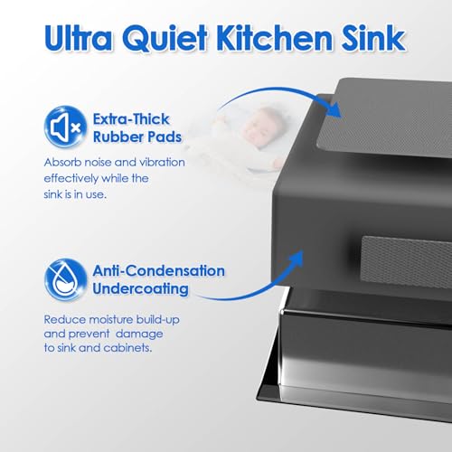 ROVOGO 15x15x8 in. Undermount Bar Prep Kitchen Sink 304 Stainless Steel, Small Single Bowl with Drain, Brushed - Image 4