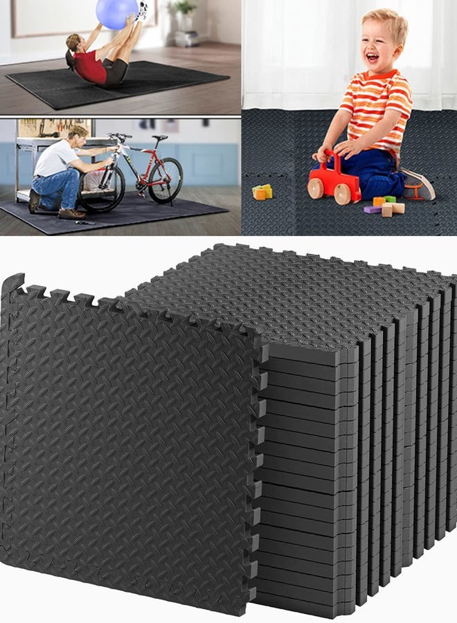 Kangler Puzzle Exercise Mat, 20 Tiles Foam Interlocking Exercise Mats - Floor Tiles for Gym Equipment and Cushion for Workouts - Image 1