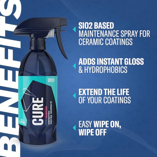 GYEON Cure 400 ml - Hydrophobic Ceramic Spray Sealant - Add Gloss, Slickness, Water Beading, and Silica Protection Immediately to your Cars Paint - Easy to use Ceramic Sealant - Image 2