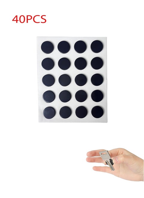 40 Pcs Round Magnets with Adhesive Backing Flexible Self Adhesive Magnets for Crafts Small Sticky Magnetic Dots for Hanging Light Objects DIY School Office Home