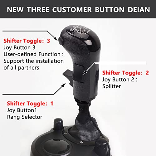 RASTP USB American Truck Simulator Shifter, Gearshift Knob for ATS & ETS2 Games Compatible with Logitech G27 G29 G920 Thrustmaster TH8A Fanatec SQ, PC Sim Racing Shifter (Style 1) - Image 3