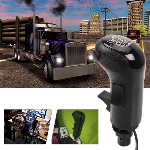 RASTP USB American Truck Simulator Shifter, Gearshift Knob for ATS & ETS2 Games Compatible with Logitech G27 G29 G920 Thrustmaster TH8A Fanatec SQ, PC Sim Racing Shifter (Style 1) - Image 1