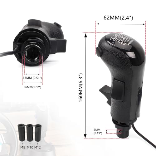 RASTP USB American Truck Simulator Shifter, Gearshift Knob for ATS & ETS2 Games Compatible with Logitech G27 G29 G920 Thrustmaster TH8A Fanatec SQ, PC Sim Racing Shifter (Style 1) - Image 4