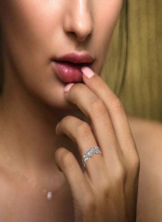 INFUSEU Mommy of an Angel Ring Miscarriage Rings for Mothers Hug from Heaven Pregnancy Loss Gifts Mom Women Angel Wings Memorial Sympathy Jewelry Size 7 - Image 5