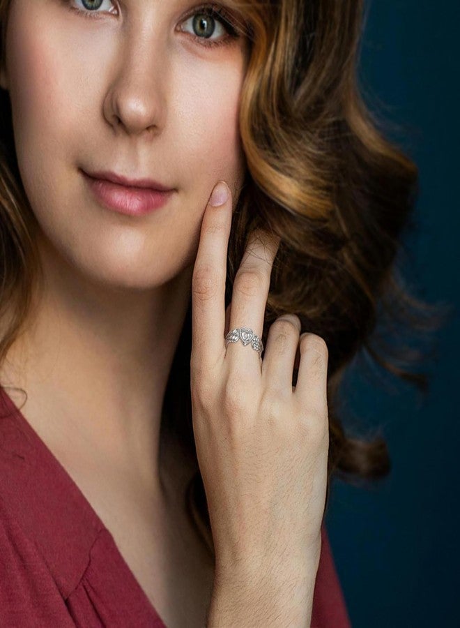 INFUSEU Mommy of an Angel Ring Miscarriage Rings for Mothers Hug from Heaven Pregnancy Loss Gifts Mom Women Angel Wings Memorial Sympathy Jewelry Size 7 - Image 4
