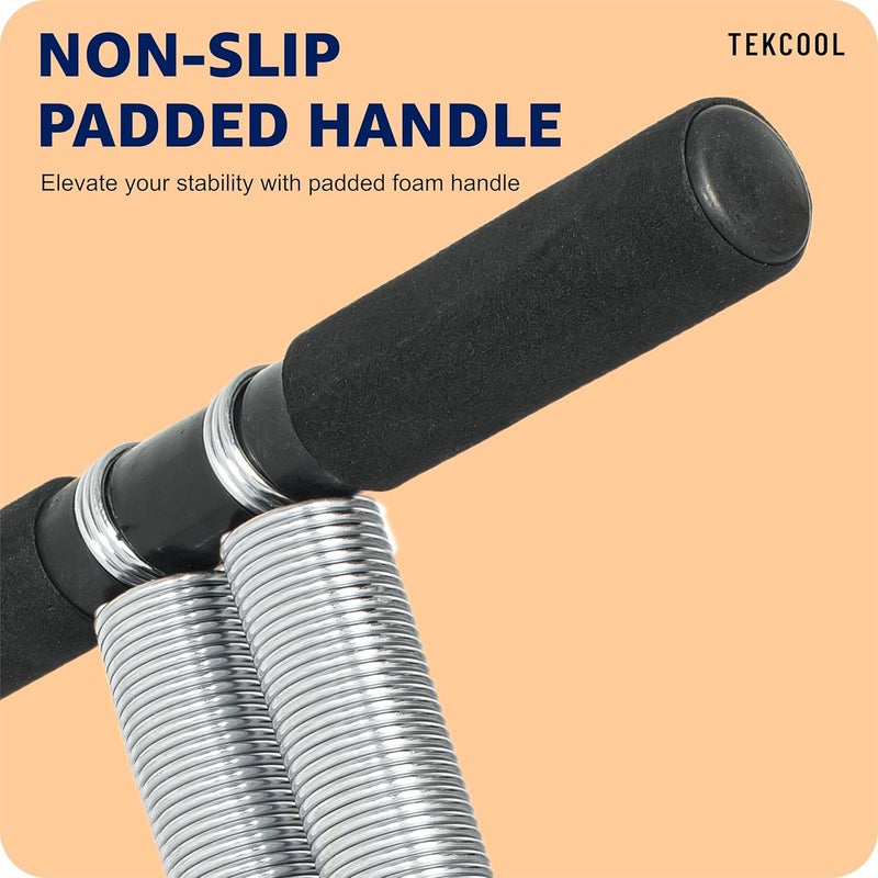 TEKCOOL جهاز تقليم البطن بنابض مزدوج للرجال والنساء لتمارين البطن وممارسة الرياضة في الصالة الرياضية - Image 4