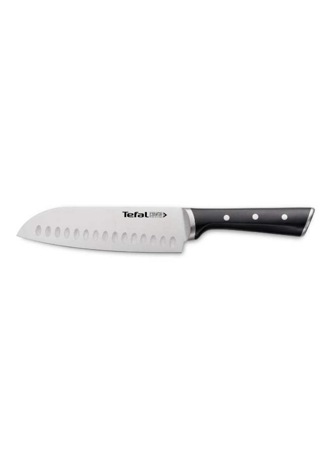 تيفال TEFAL سكين سانتوكو Ice Force | 18 سم | سكين مطبخ | شفرة فولاذ ألماني مقاوم للصدأ | أداء حاد وطويل الأمد | قابلة للغسل في غسالة الأطباق | فضي / أسود | ضمان لمدة سنتين | K2320614 - Image 2