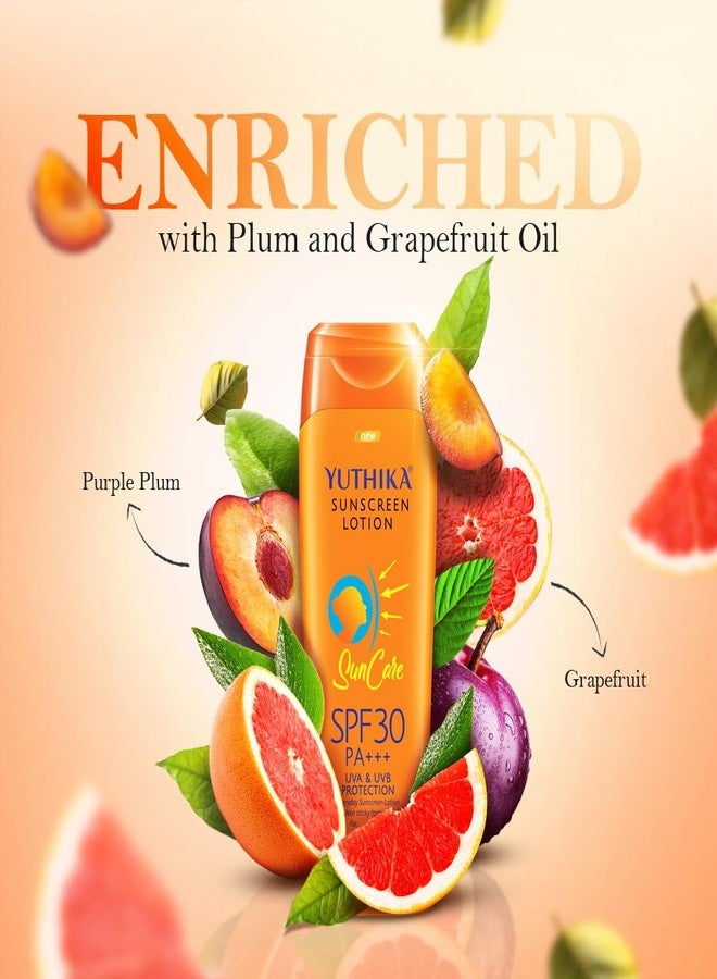 Yuthika Almond Body Lotion 500ml with Sunscreen Lotion 100ml, Sunscreen SPF 30 PA+++ with UVA & UVB Protection, Nourishing Body Lotion for Women & Men - Image 5