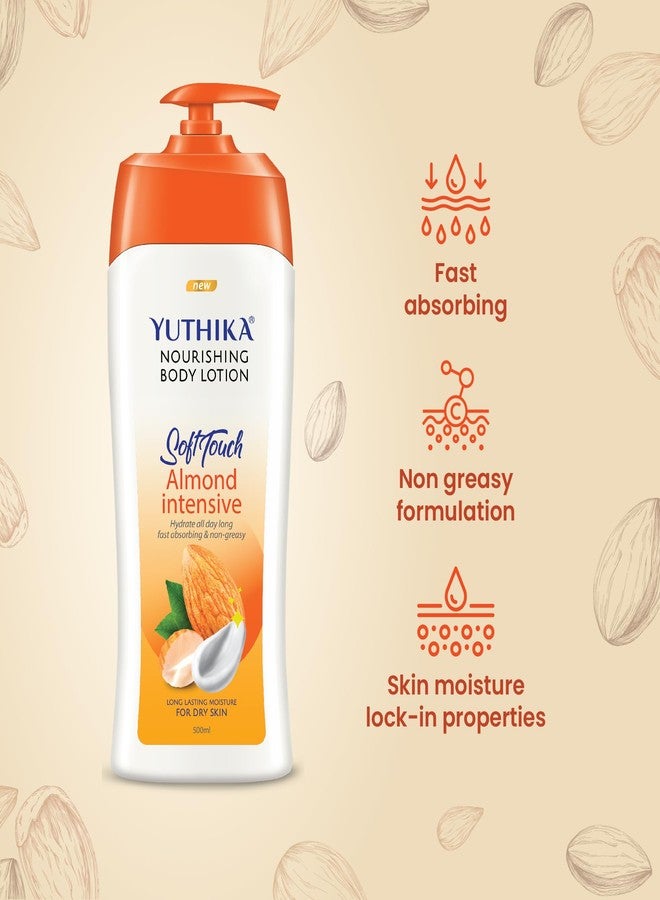 Yuthika Almond Body Lotion 500ml with Sunscreen Lotion 100ml, Sunscreen SPF 30 PA+++ with UVA & UVB Protection, Nourishing Body Lotion for Women & Men - Image 2