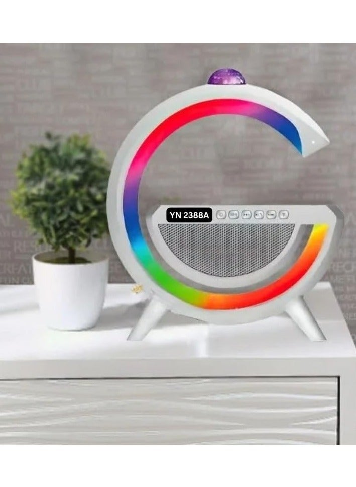 Bluetooth Speaker with RGB Light Table Lamp Wireless Charger LED Smart Wake Up Light 15W Wireless Charging Loud Speaker for Home Decoration, Bedroom & Gaming Room (multicolor)  - Image 2
