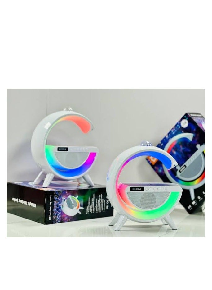 Bluetooth Speaker with RGB Light Table Lamp Wireless Charger LED Smart Wake Up Light 15W Wireless Charging Loud Speaker for Home Decoration, Bedroom & Gaming Room (multicolor)  - Image 3