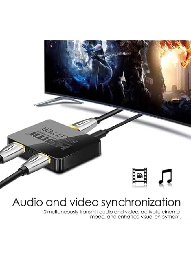 جهاز تقسيم الإدخال الواحد والإخراج المزدوج عالي الدقة لعكس الفيديو 4K - Image 3