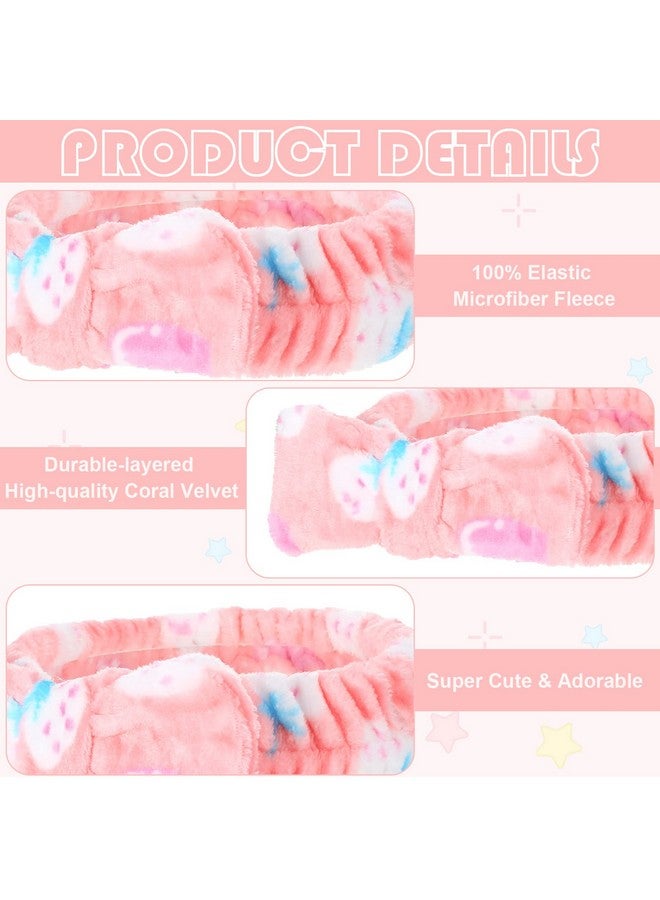 Yinder 40 Pack Bow Spa Headband Coral Fleece Makeup Headband Soft Face Wash Headband Cosmetic Skin Care Headbands Facial Head Wraps Cute Bow Head Bands for Women Girls Shower Supplies (Various Style) - Image 4
