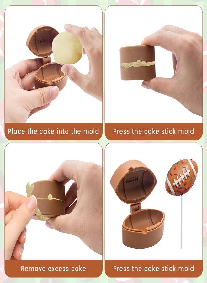 KCMOSGI 2 Pcs Football Cake Pop Mold, Football Molds for Chocolate, Football Cake Pop Mold Set for Home Baking Birthday Parties - Image 3