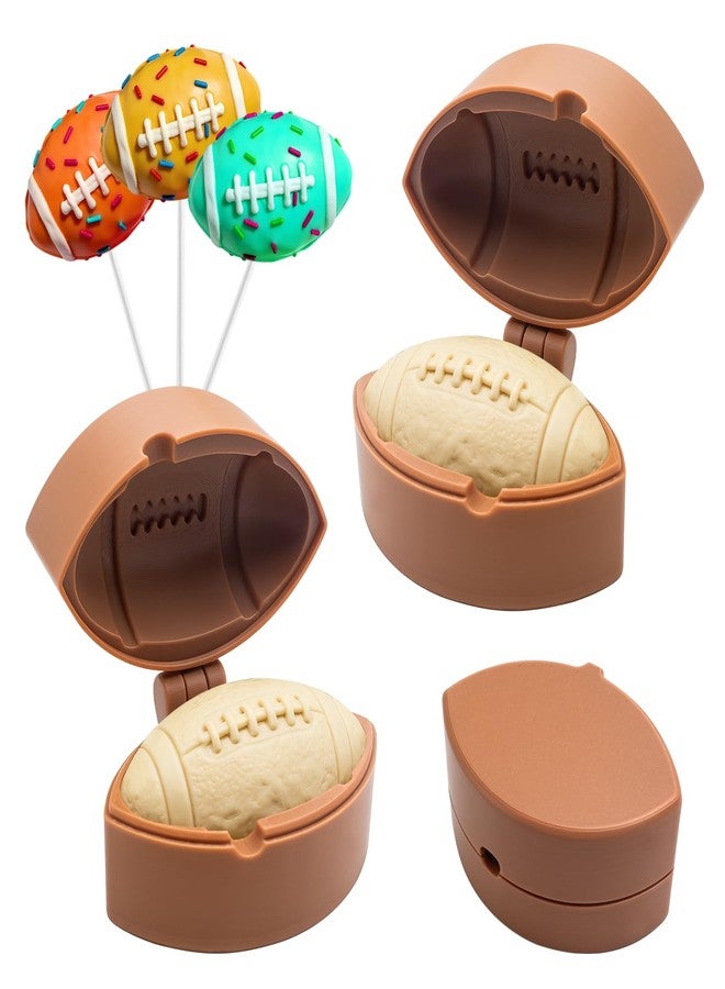 KCMOSGI 2 Pcs Football Cake Pop Mold, Football Molds for Chocolate, Football Cake Pop Mold Set for Home Baking Birthday Parties - Image 1