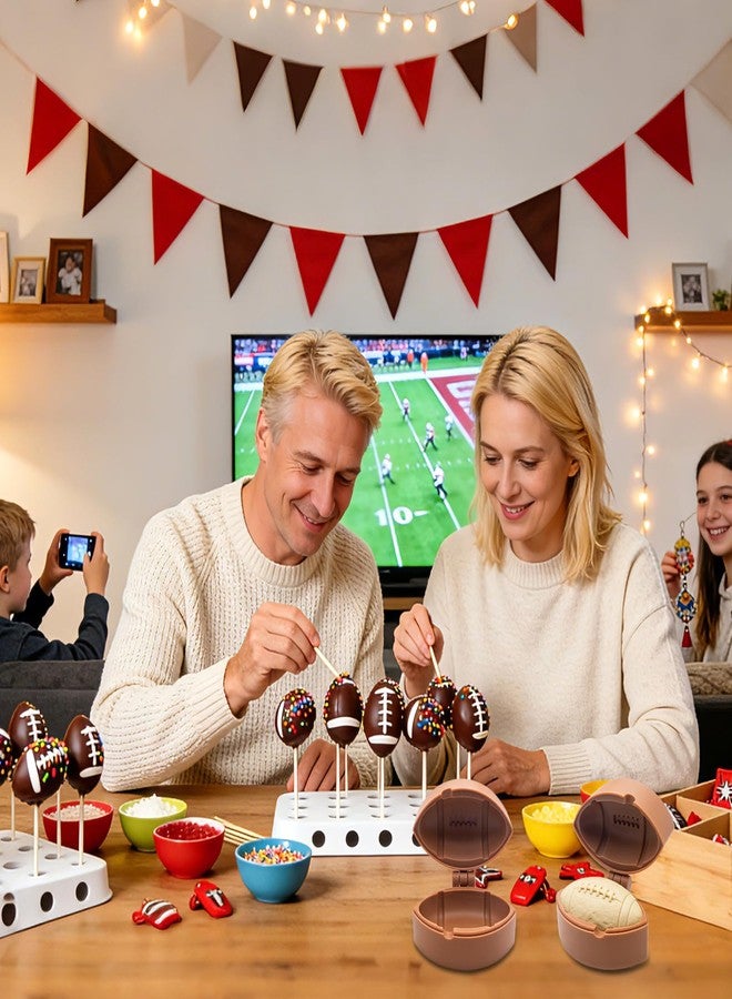 KCMOSGI 2 Pcs Football Cake Pop Mold, Football Molds for Chocolate, Football Cake Pop Mold Set for Home Baking Birthday Parties - Image 5