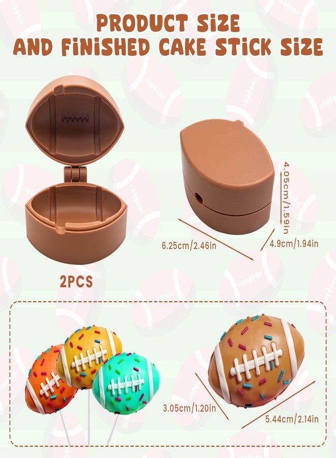 KCMOSGI 2 Pcs Football Cake Pop Mold, Football Molds for Chocolate, Football Cake Pop Mold Set for Home Baking Birthday Parties - Image 2