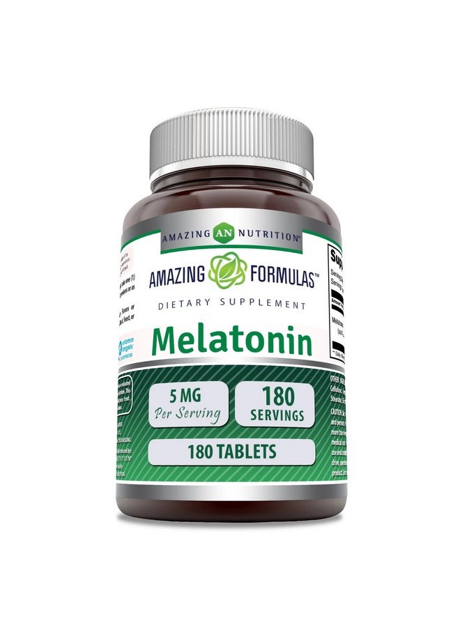 Amazing Formulas Melatonin Supplement | Unflavored | 5 Mg | 180 Tablets | Non-GMO | Gluten Free | Made in USA - pzsku/ZCA18E8B3923A95DAFF22Z/45/_/1739864083/efeb8062-82a9-45cc-8c3b-857bca79e1ac