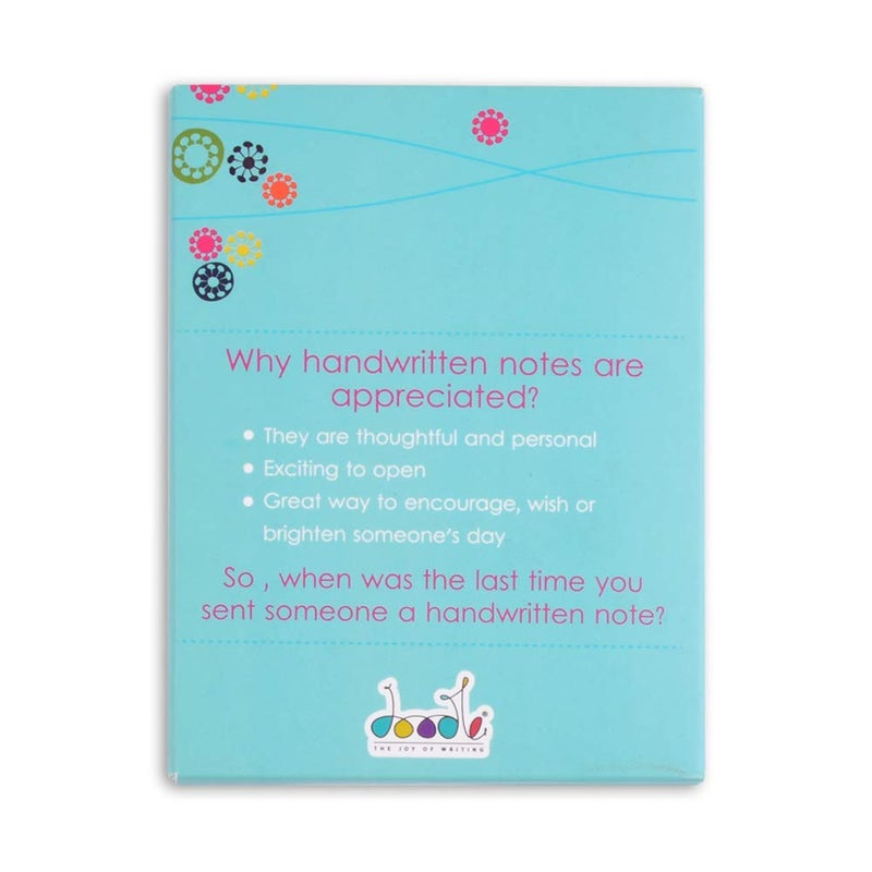 DOODLE Treasure Trove Set of 12 Thank you Notecards with Envelope (4.25 X 3 Inches, 6 Unique designs into 2 each with envelopes), Greeting Card - Image 3