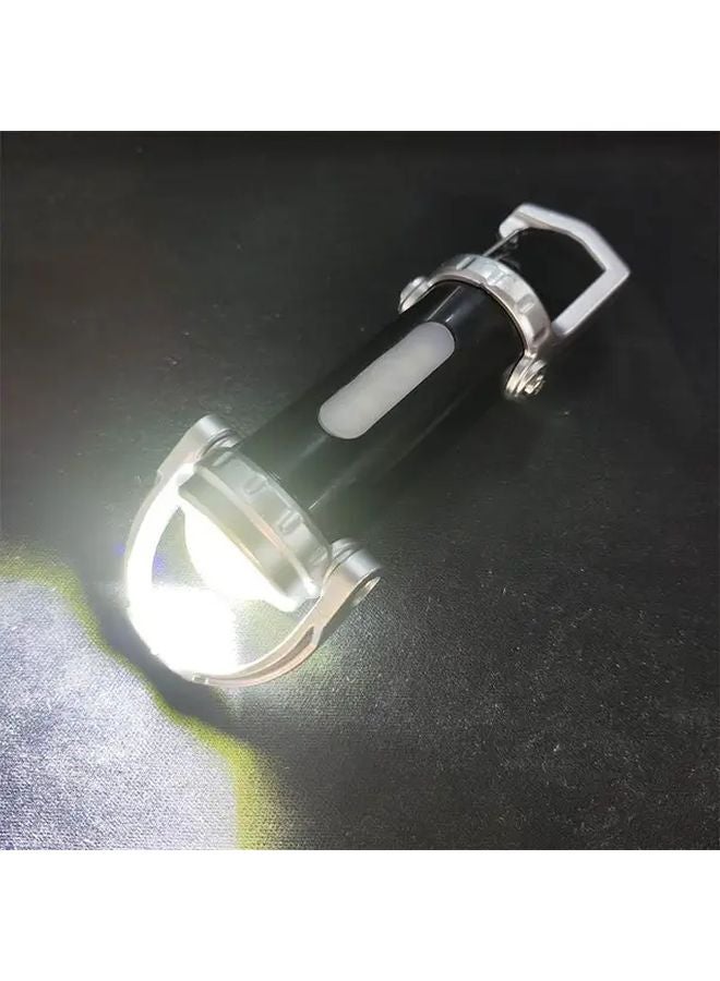 1pc Mini LED Flashlight USB Rechargeable 500 Lumens Dual Light Portable Keychain - Image 3