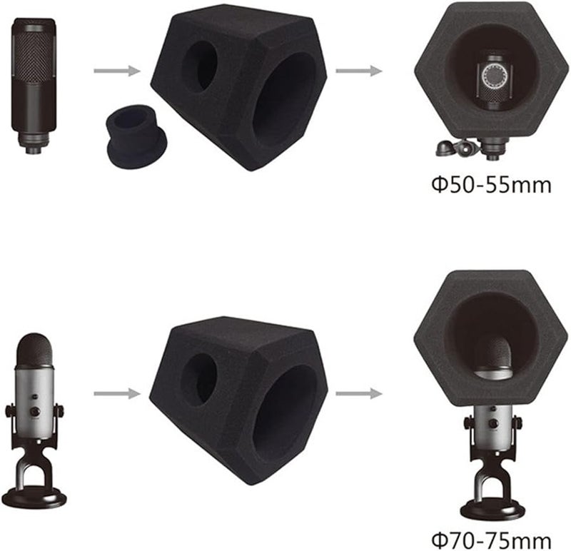 High Density Microphone Windscreen Cover 5 Sided Sealing Noise Reduction - Image 4
