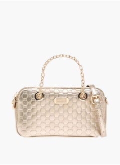 MISSY Women Logo Embossed Crossbody Bag with Detachable Strap and Zip Closure  - Image 1
