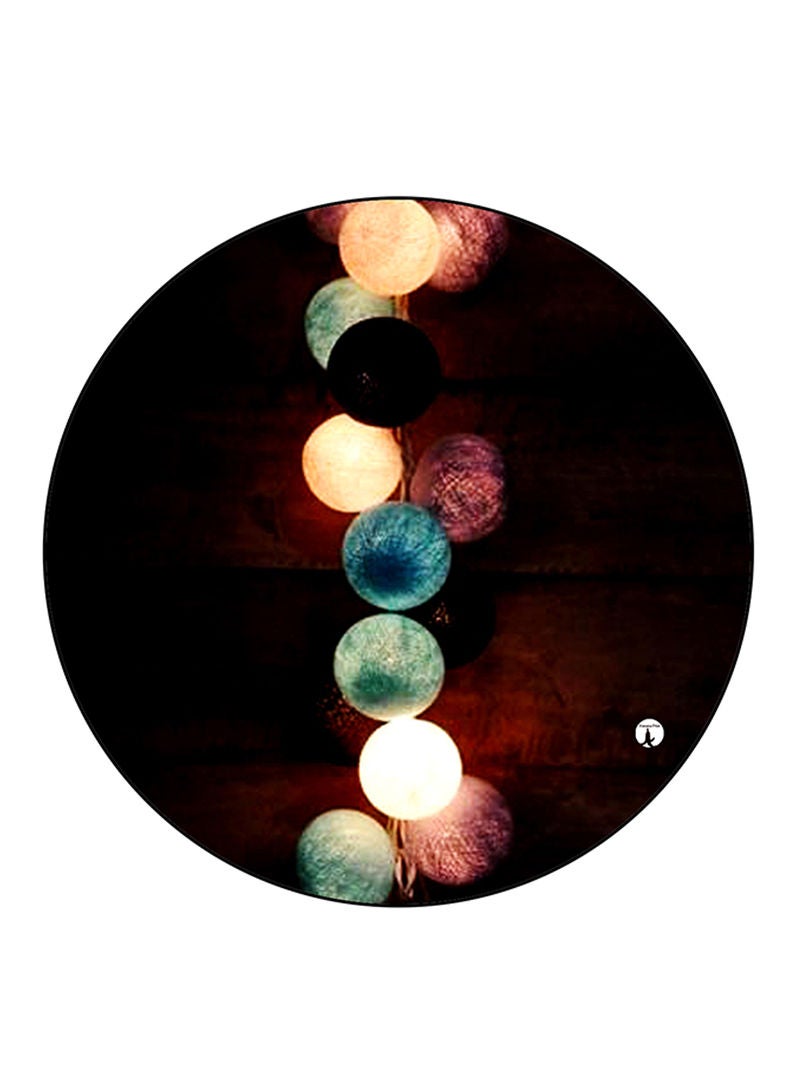 RKN Lights Printed Mouse Pad  Round  Multicolour