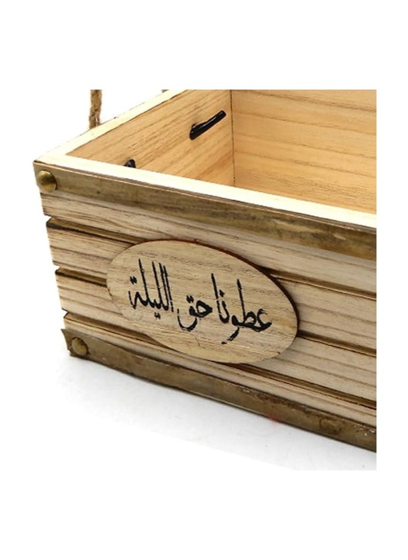 Generic Wooden Basket 15x15x9CM Versatile and Durable Rustic Design Ideal for Home Décor Storage Fruit Gift Presentation Craft Projects and Table Centerpieces  - Image 4