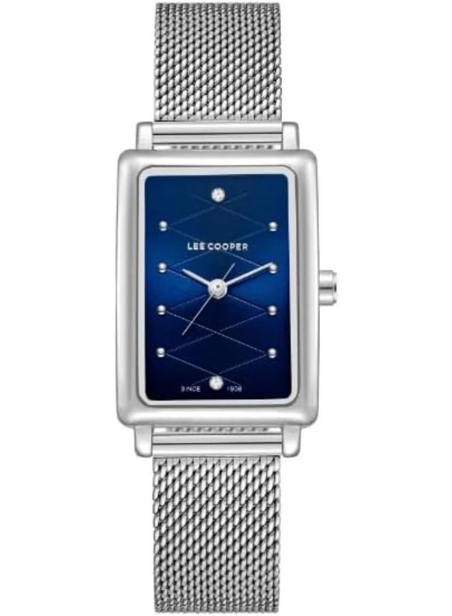 لي كوبر LEE COOPER Women's VJ21C1 Movement Watch, Analog Display and Mesh Strap - LC08076.390, Dark Blue