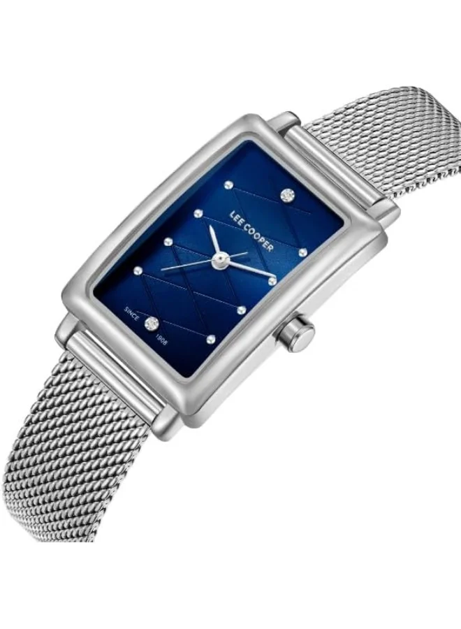 لي كوبر LEE COOPER Women's VJ21C1 Movement Watch, Analog Display and Mesh Strap - LC08076.390, Dark Blue