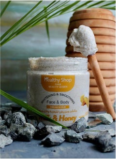 Healthy shop Whitening & Smoothing Face & Body gel Scrub with Milk & Honey  - Image 1