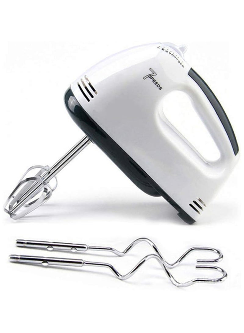Portable Electric Hand Mixer 7 Speed ​​Egg Beater Includes 4 Stainless Steel Stirring Tools Suitable for Cream and Cake Mixing - Image 2