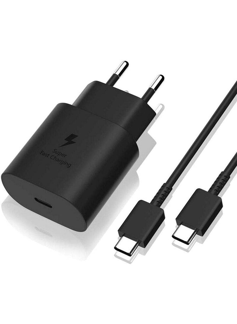 محول شاحن  فائق السرعة 45 وات متوافق مع اجهزة سامسونج USB Type-C إلى USB Type-C  - أسود - Image 5