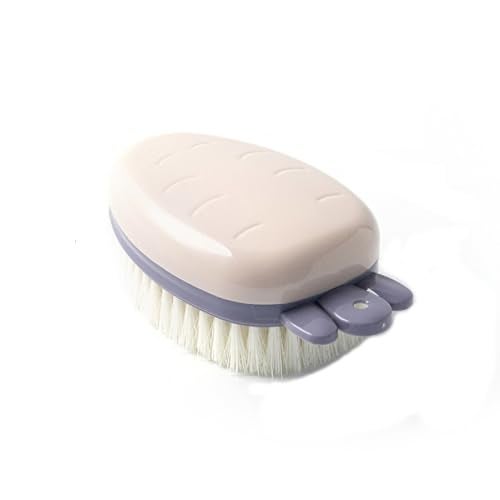 Baskety Laundry Scrub Brush Plastic Multi-Purpose Washing Brush for Clothes, Underwear & Shoes Cleaning Brush (Purple) - Image 1