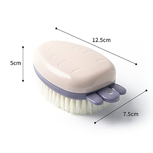 Baskety Laundry Scrub Brush Plastic Multi-Purpose Washing Brush for Clothes, Underwear & Shoes Cleaning Brush (Purple) - Image 2