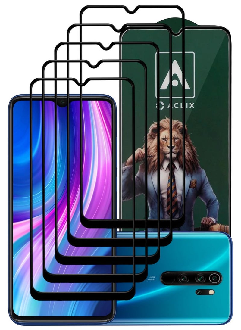 ACLIX 5 Pieces Antistatic ESD Dustproof Premium Quality High Definition Tempered Glass Screen Protector Designed For Xiaomi RedmiNote 8 Pro - Image 1