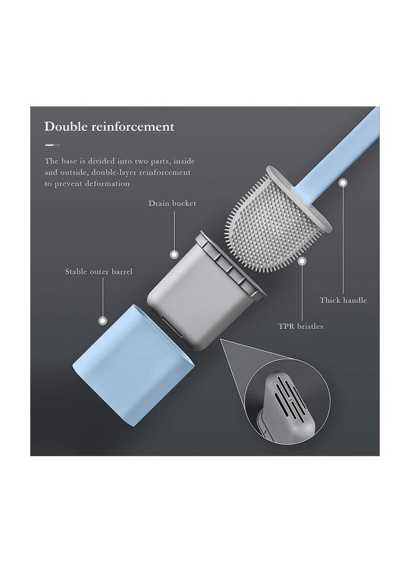 AIWANTO Silicone Toilet Brush With Holder  - Image 2