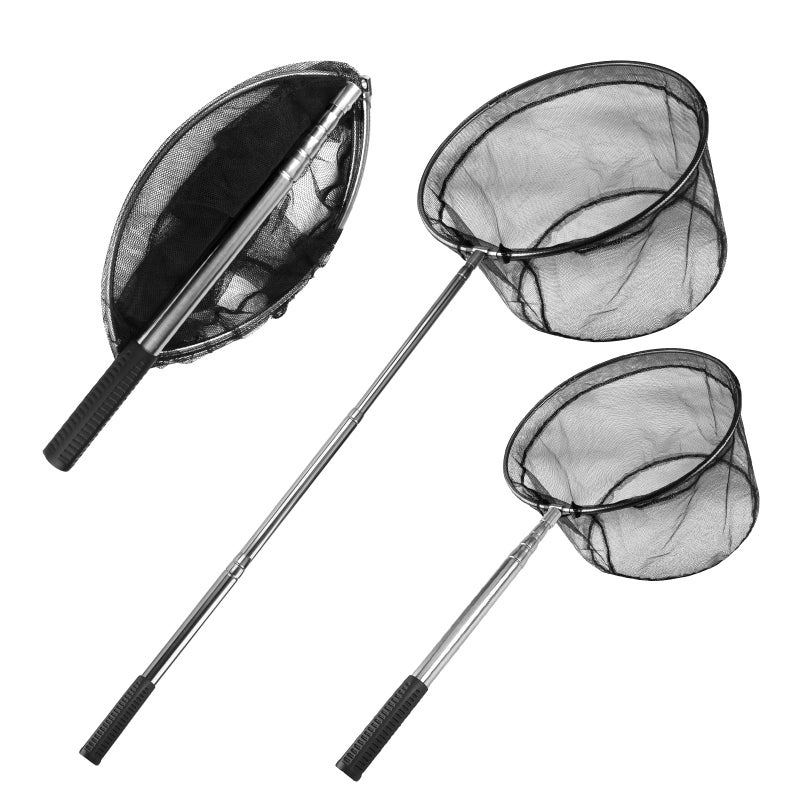 Neween Fishing Net Foldable Collapsible Telescopic Fish Landing Net Durable Nylon Material Mesh Landing Net for Easy Catching or Releasing for Trout Extend to 3260 Inches - Image 2